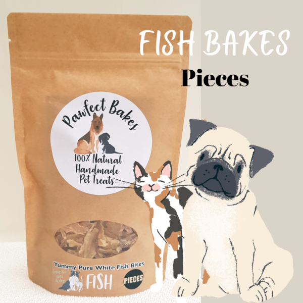 Healthy Fish Pieces for Dogs - Pawfect Bakes' Natural Dehydrated Fish Treats for Pets | FISH PIECES | SKU0036 & SKU0038