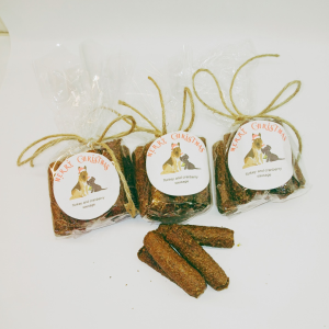 Christmas Turkey Sausages Dog Treat Gift Bag – Pack of 8
